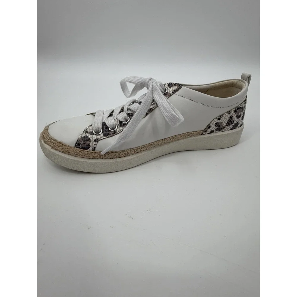 Vionic Winny Leather Snake Espadrille Womens Sneakers White Size‎ 7.5